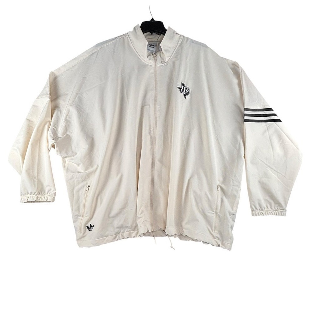 adidas Originals Texas A&M Aggies Windbreaker Jacket Mens 4XL Ivory team issued